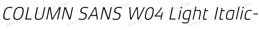 COLUMN SANS W04 Light Italic字体转换